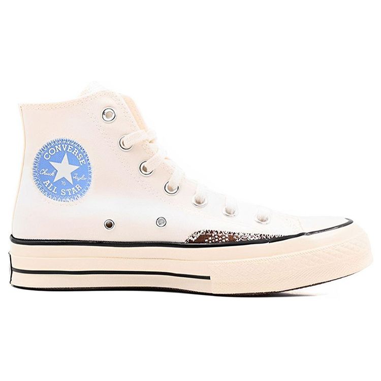 Converse Chuck 70 High Crafted Ollie Patch - Egret Unisex Sneakers Cream Light-Blue Tawny-Owl A04500C