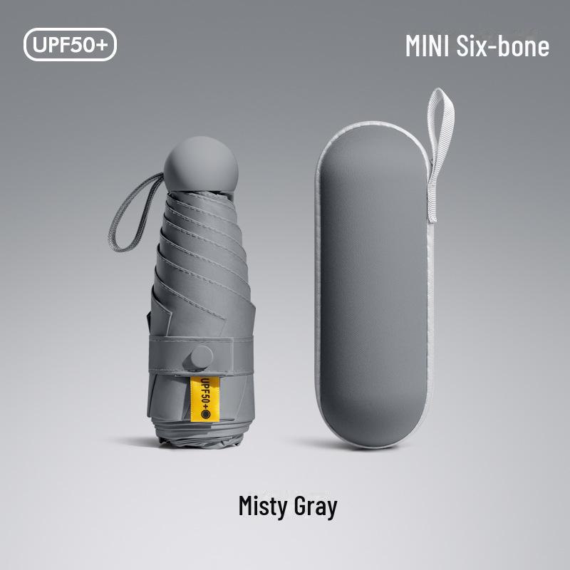 50% Folding Women's Dual-Purpose Mini Portable Pocket Capsule Umbrella - High-Grade Sun Protection