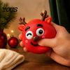 Fidget Stress Balls 1/5Pcs DIY Christmas Relief Toy, Reindeer Snowman Ball with Toy Detachable Expression Accessory, Soft Squeeze Sensory Party Favors