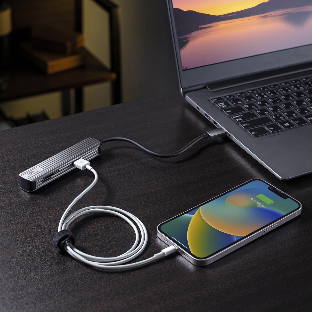 Sanwa Supply USB-3TCHC5S 5-in-1 USB Type-C Multi-Conversion Adapter (with HDMI and Card Reader)