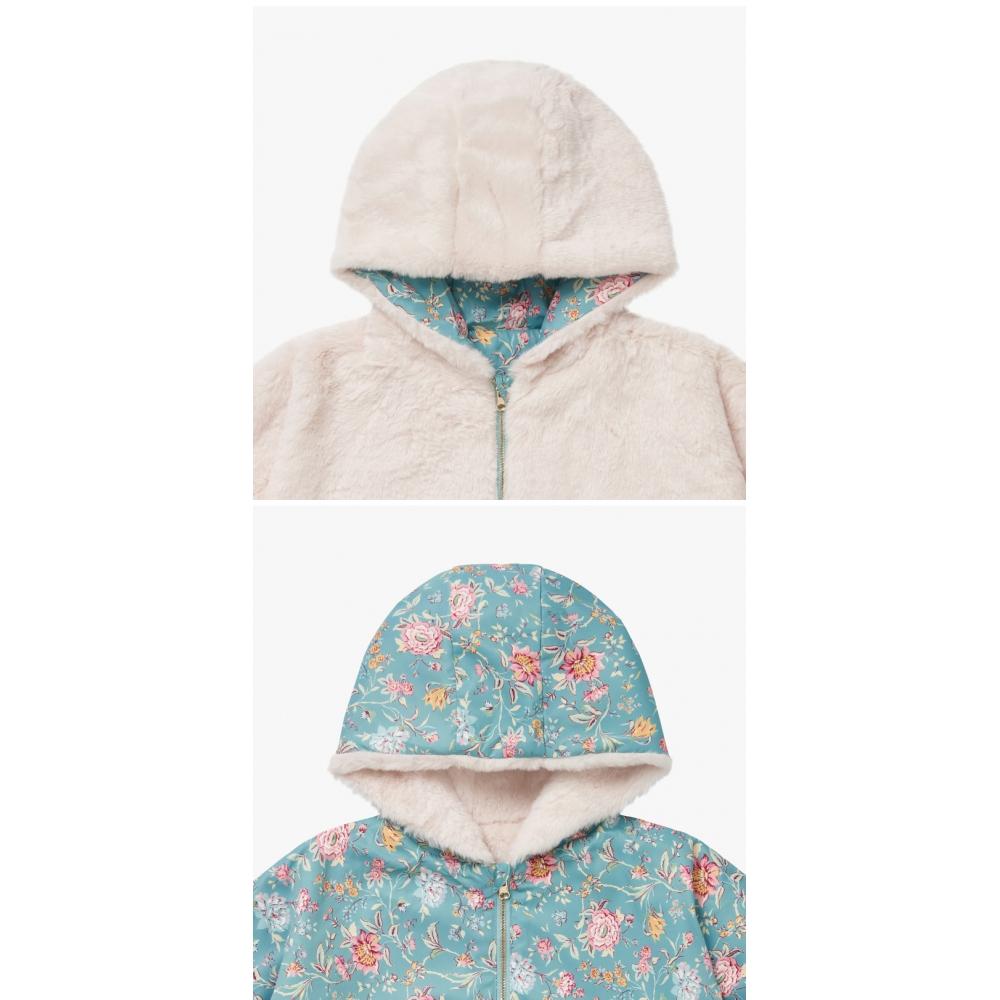 Louis Missha Grc W23 R0129  Felvet  Felvet Floral Reversible Kids Coat