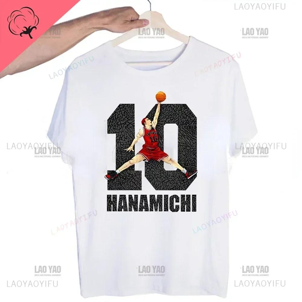 Classic Japanese Anime Harajuku SLAM DUNK Tshirt for Men Short Sleeve Man Tops T Shirt for Male White Casual T Shirt Women Tees