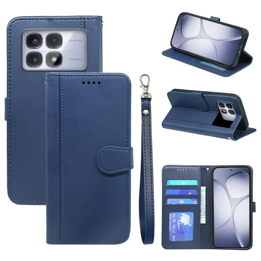 For Xiaomi Redmi K70 Ultra Wallet Case Magnetic Snap Leather Phone Cover with Strap