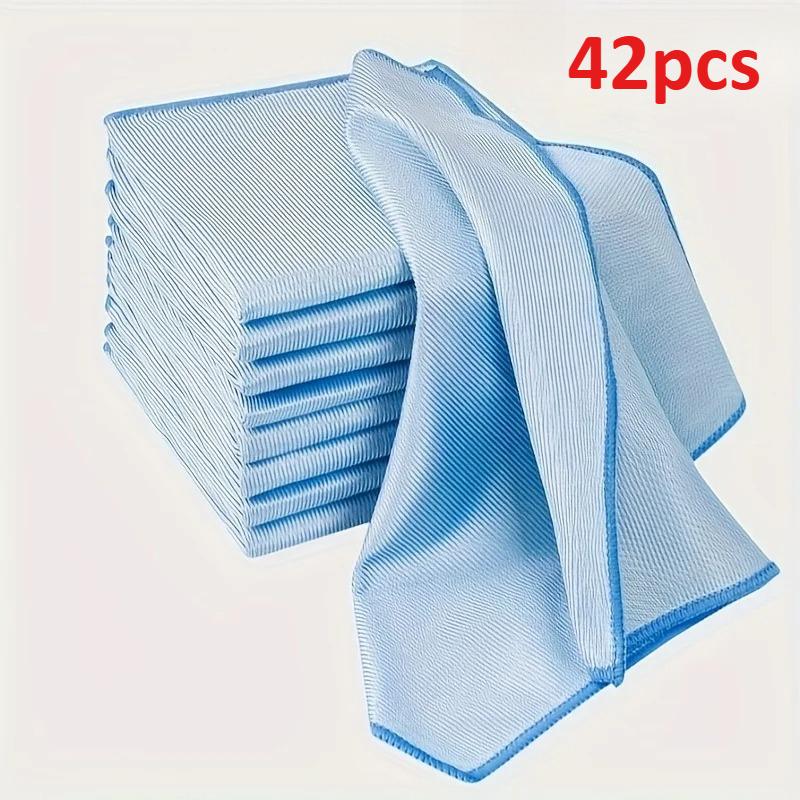 

42PCS Extra Large Polyester Glass Cleaning Cloth,Lint-Free & Streak-Free for Windows Mirrors,Super Absorbent,Individually Packed