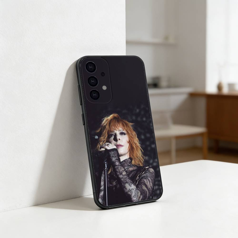 M-Mylene Farmer phone Case For Samsung S25,24,21,22,23,30,Ultra,20,Plus,Fe,Lite,Note Soft Black Cover Samsung S25Plus