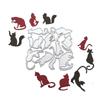 Katze Kätzchen Stanzformen Metall Schablone DIY Scrapbooking Album Papier Karte Prägung Handwerk Dekor Kunst Gestanztes Tier