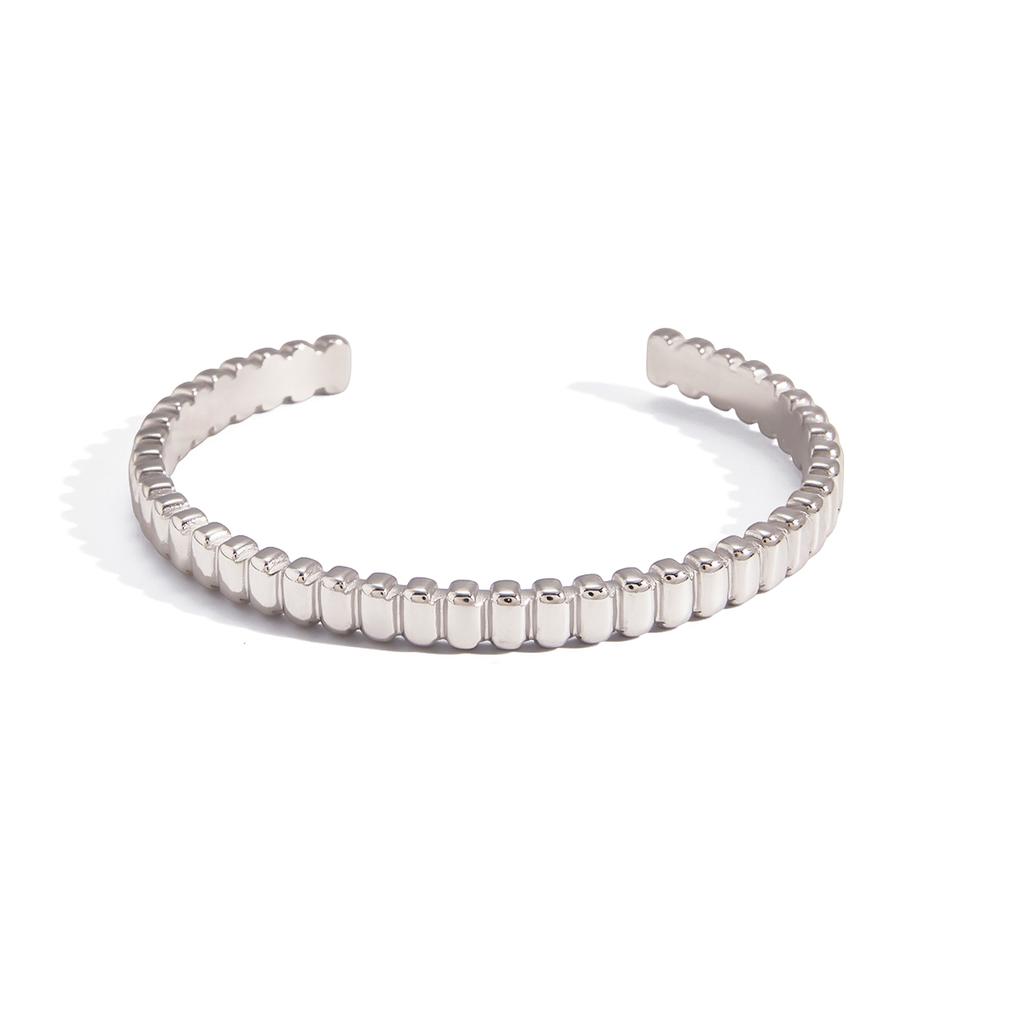 Yori Fashion Smooth Minimalist Open Bracelet Bangle Stainless Steel Rust Proof Office Ladies Chic Jewelry New Gift