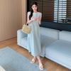 2026 Summer Korean Style Loose Fit Sleeveless Maternity Dress