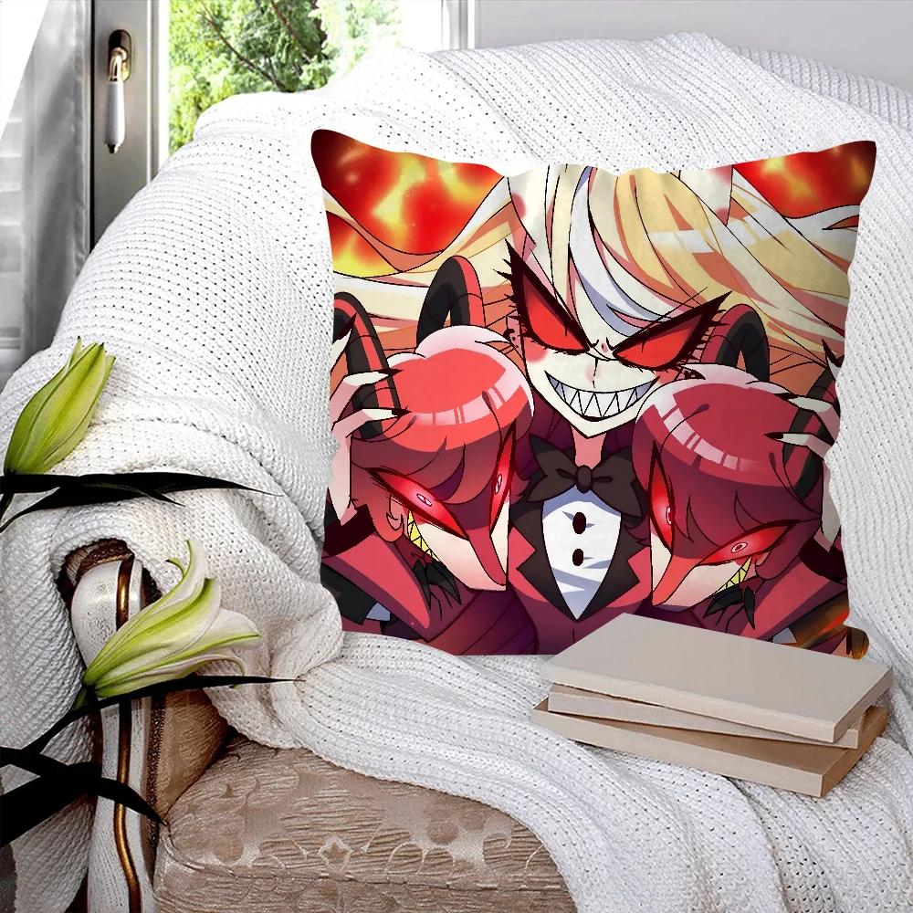 Anime H-Hazbin H-Hotels Pillow Case Square Pillow Bedroom Sofa Leisure Comfort Cushion Car Living Room Home Decoration
