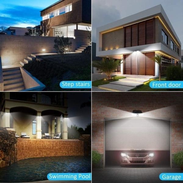 Powerful Solar Light Outdoor Motion Sensor Waterproof Garden LED Solar Light Spot Light Suitable for Garden Path Street LED Waterproof Wall Light Lamp