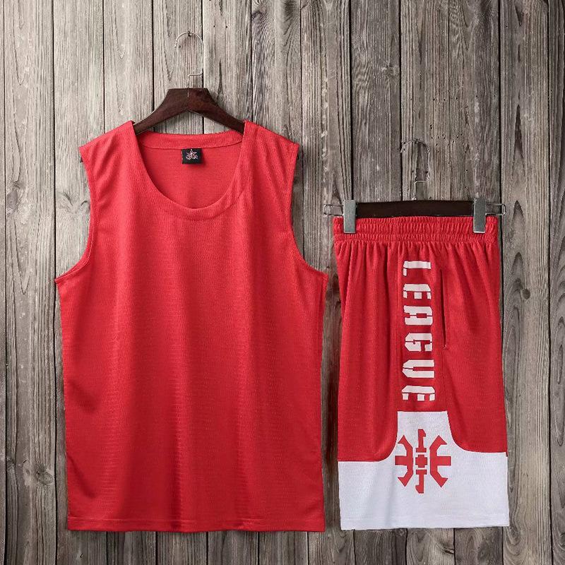 

Basketball Suit Men S Team Uniform Student Game Training Basketball Suit Printing Children S Vest Ball Suit Women S XS красный