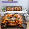 3pcs Autumn Harvest Scarecrow Bedding Set, Including 1 Quilt Cover and 2 Pillow Shams, Without Filling, Soft and Comfortable Home Bedroom Fa