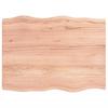Vidaxl Tabletop, Light Brown 80X60X(2-4) Cm Wood With Natural Edge