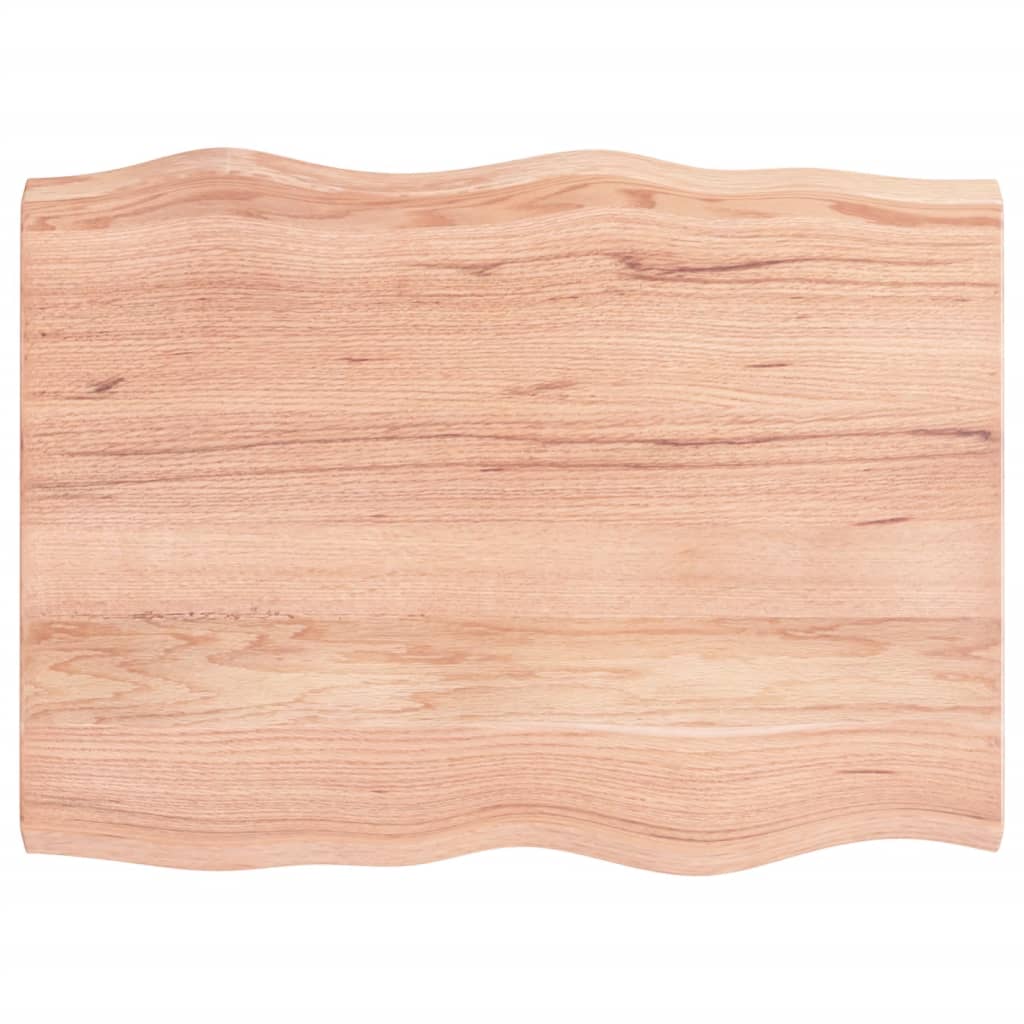 Vidaxl Tabletop, Light Brown 80X60X(2-4) Cm Wood With Natural Edge