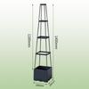 Fengge 3-Tier Balcony Planting Box with Trellis