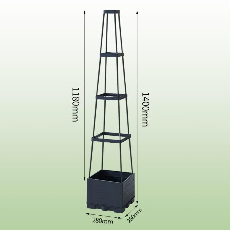 Fengge 3-Tier Balcony Planting Box with Trellis