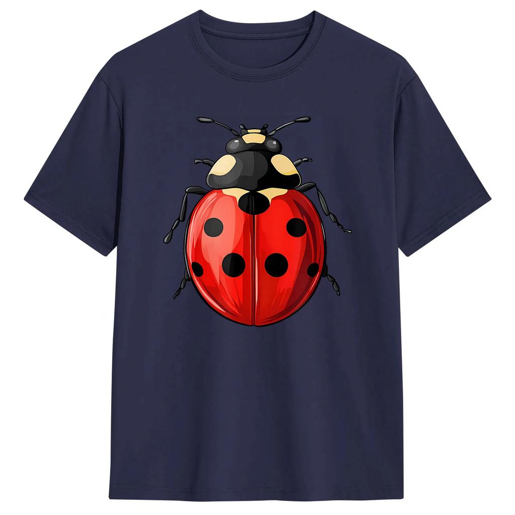 Cute Ladybug T-Shirt Summer Cotton T-Shirts For Men's Harajuku Design Tshirt Short Sleeve Vintage Clothing