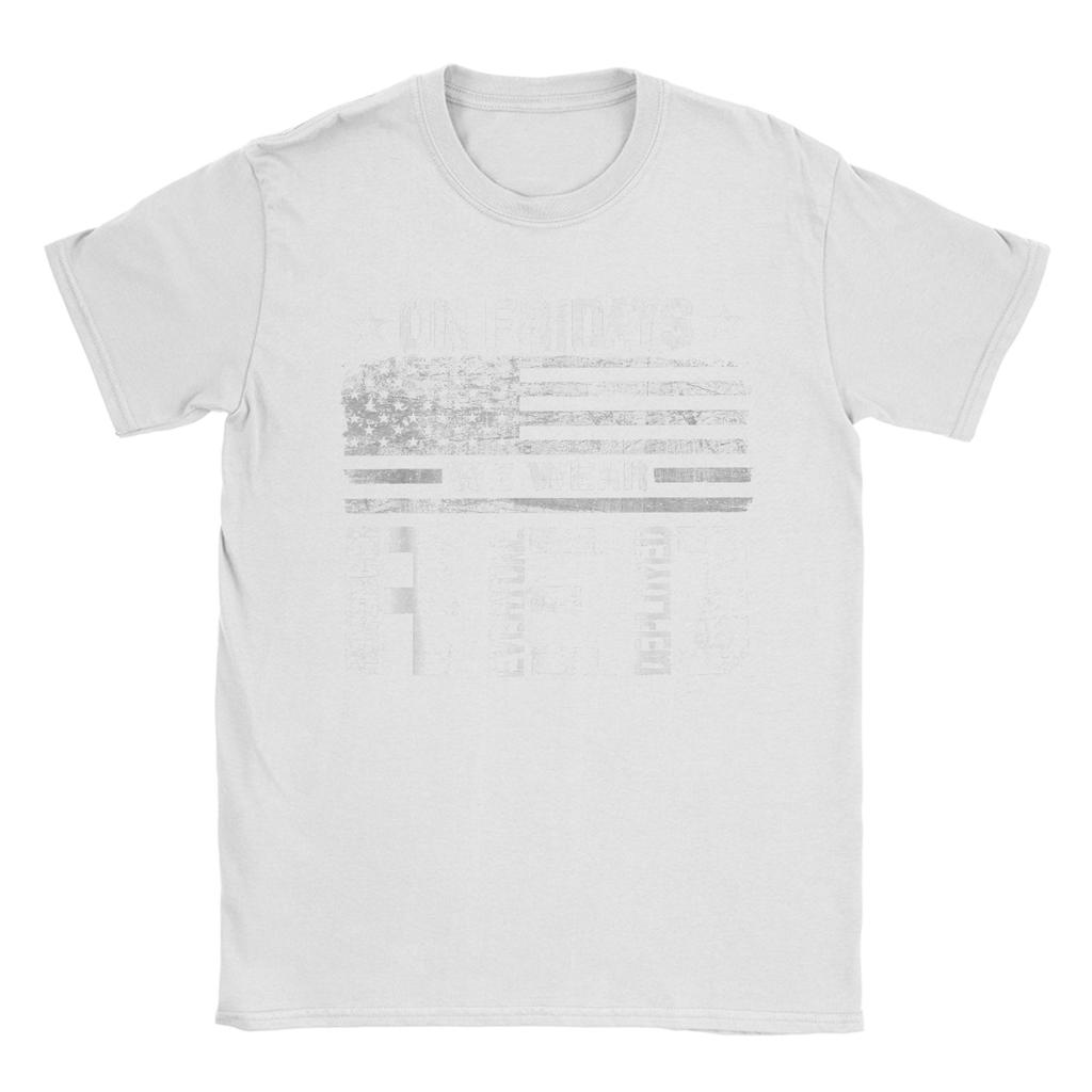 On Friday We Wear Red American Flag Military Supportive Unisex T Shirts Tee Shirt Short Sleeve Round Neck TShirts Clothing