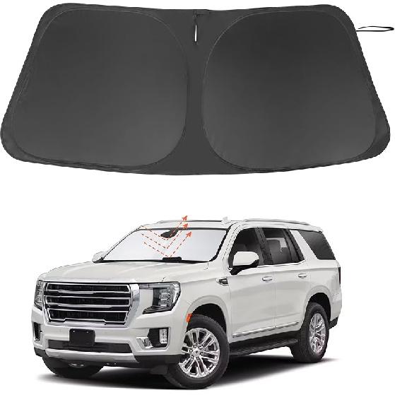 TINGLU Sun Shade For Tesla Model X Tesla X 2016-2024 2025 Accessories Windshield Sun Shade Window Shade UV Rays Protection Sun Visor Cover With