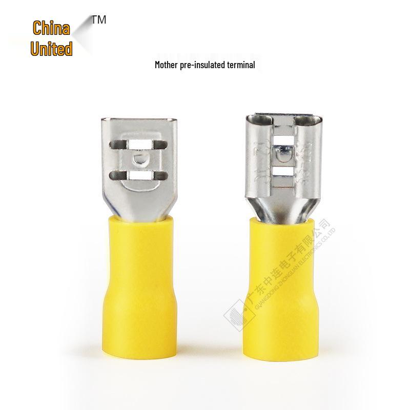 Zhonglian 6.3mm Pre-insulated Spade Quick Disconnect Terminal Connector (Male-Female Pair)