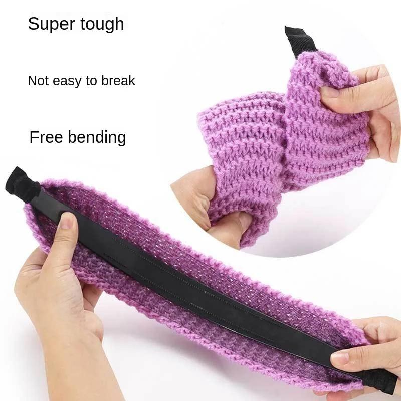 Gestricktes Wollstirnband Altersreduzierendes Haarband Breite Kante Gezahnt Gesichtswaschen Haarspangen Haarschmuck für Frauen Diademe