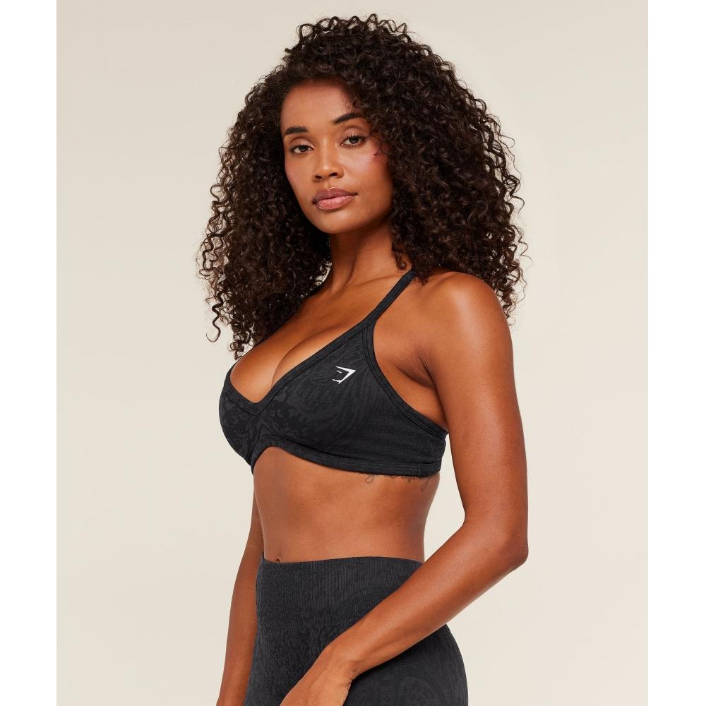 Gymshark Adapt Animal X Whitney Sports Bra Black    Asphalt Grey B5c7q Bdqq