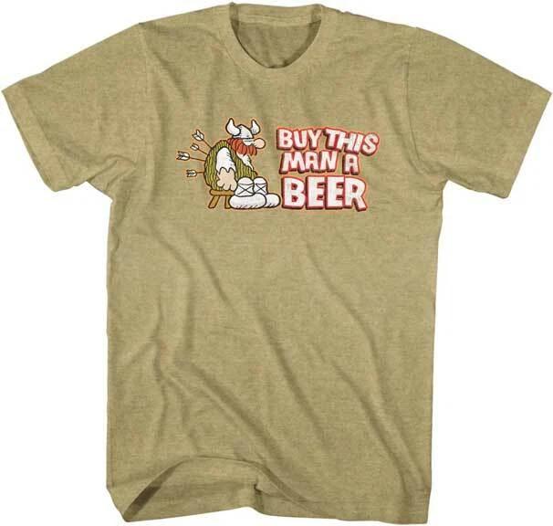Hagar The Horrible Viking Buy This Man A Beer 1970 s Comic Strip Men s T Shirt L
