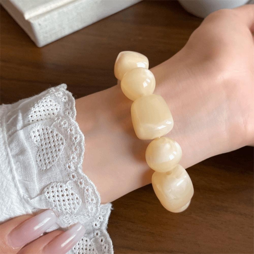 Round Beaded Bracelet Square Acrylic Hand Jewelry Cute Women Bracelet Gifts