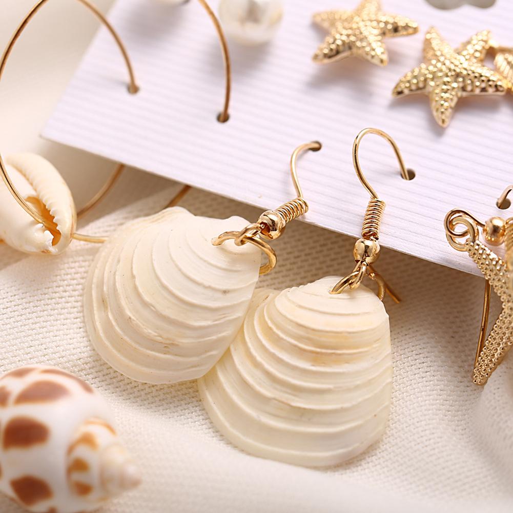 Female Retro Shell Earings Fashion Long Tassel Earring
