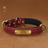 Personalized Engraved Dog Collar Small Medium Breeds - Adjustable Pet Neck Strap With ID Tag Maha Wool XS To XL