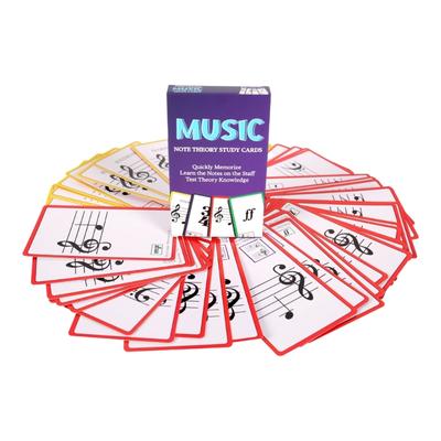 Music Education Cards Study Learning Tool Piano Chords Flash Cards Piano Note Theory Flashcards for Beginners Enduring