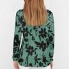 Women's  Loose Casual Flower Printed Round Neck Long Sleeved T Shirt Top Pullover Long Sleeved Sweatshirt