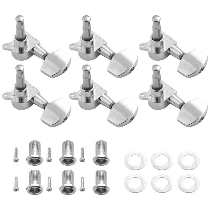 

Classy-60 Pieces Silver Acoustic Guitar Machine Heads Knobs Guitar String Tuning Peg Tuner(30 For Left + 30 For Right) срібний