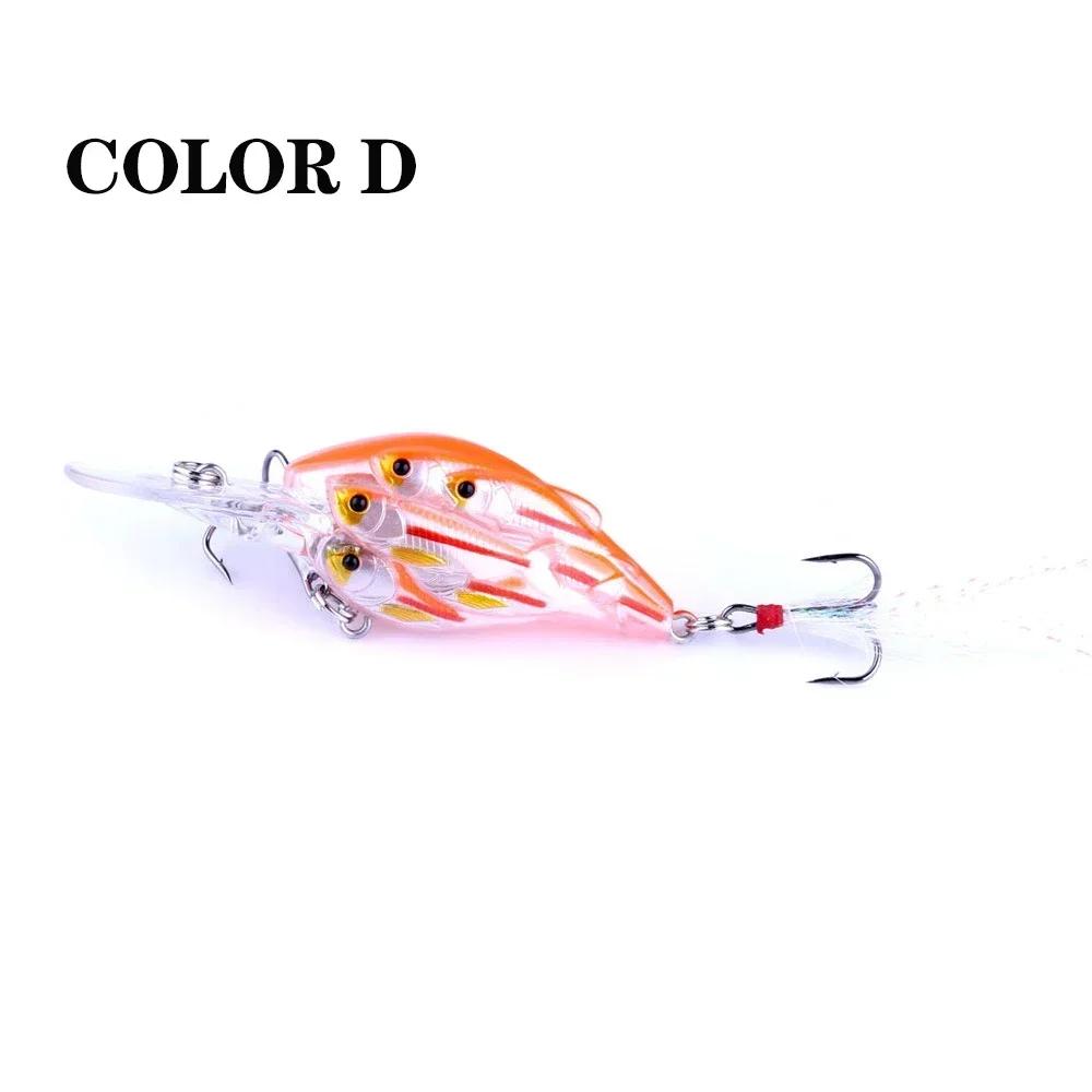 9g 75mm High Quality Fishing Lures Crankbait Fishing Wobblers Floating Hard Bait Isca Bait 3D simulation of schooling fish eyes