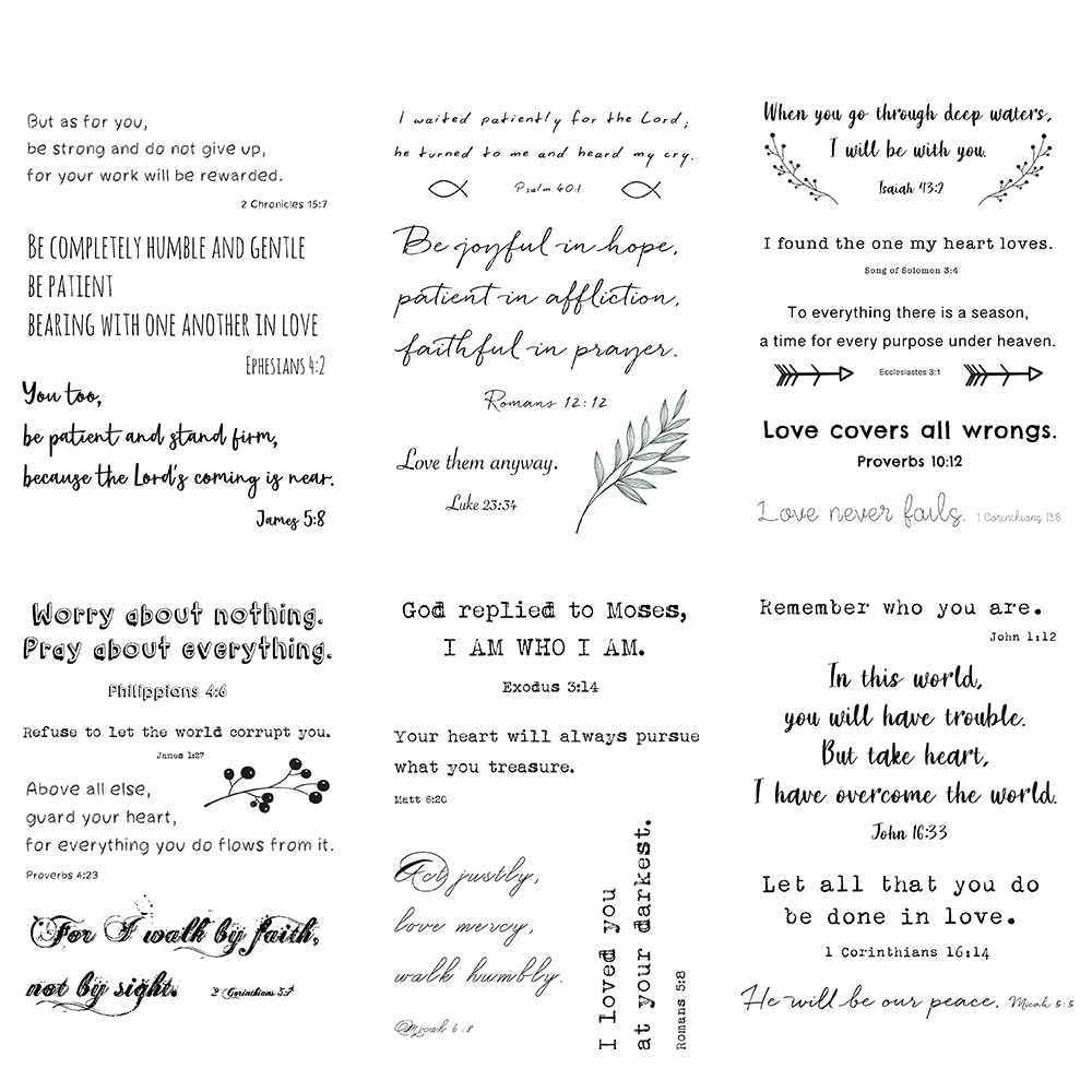 

Everjoy English tattoo sticker Bible verse tattoo sticker