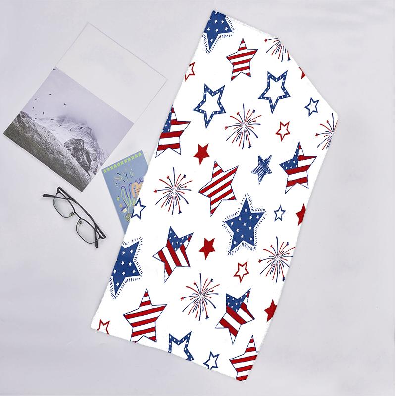 American Flag Fashion Beach Towel: Ideal for Summer Adventures Soft, absorbent and quick drying suitable for swimming and bathing