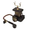 Antique Corded Telephone Rotating Dialing Decorative Vintage Phone Landline with Redialing Key for Living Room Bedroom