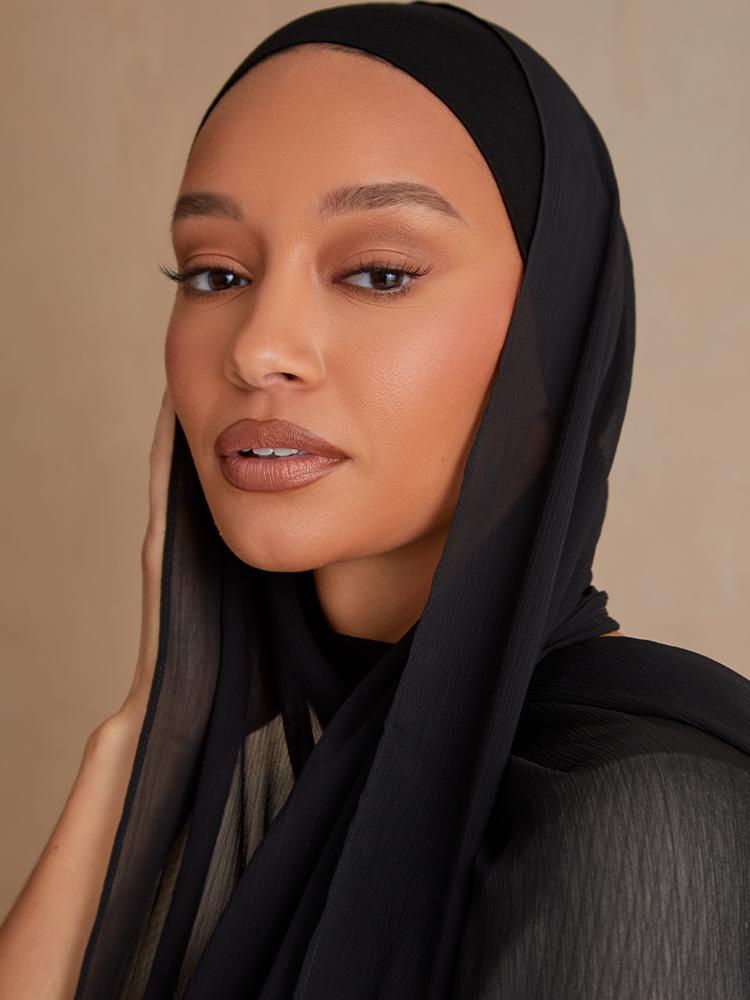 High Quality Premium Chiffon Scarf Stretchy Hijab Plain Head Scarves Women Hijab