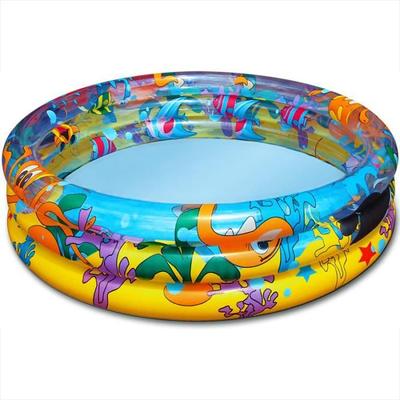 Uppblåsbar pool Ocean Life - BESTWAY - 102 x 25 cm - Barn - Blå