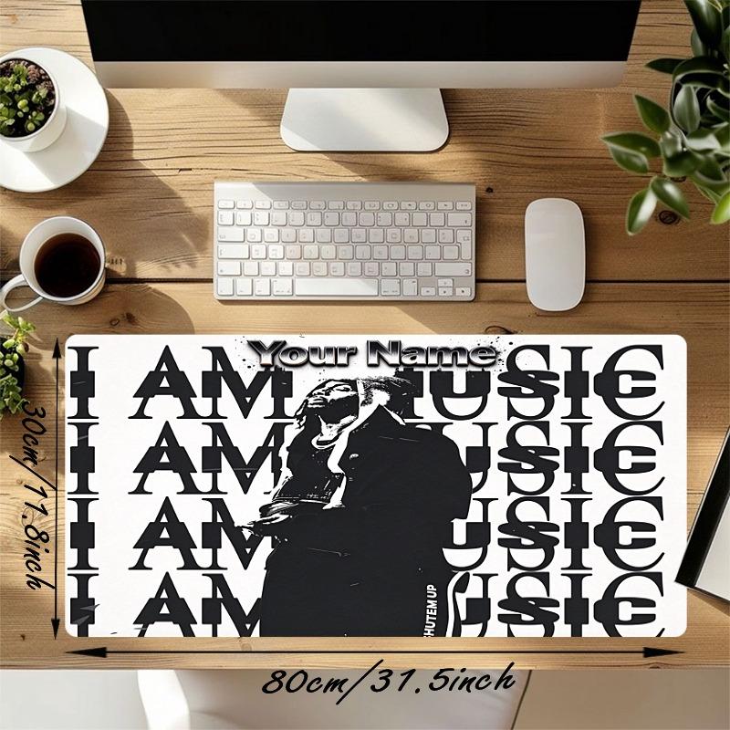 Custom Your Name Music Gamer Large Deskmat Mousepad Playmat Xl Keyboard Mouse Pad Gaming Desk Accessories Anime Pc Extended Pads