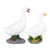 Duck Figurine Decoration Simulation Waterproof Resin Animal Sculpture Ornament for Garden Lawn