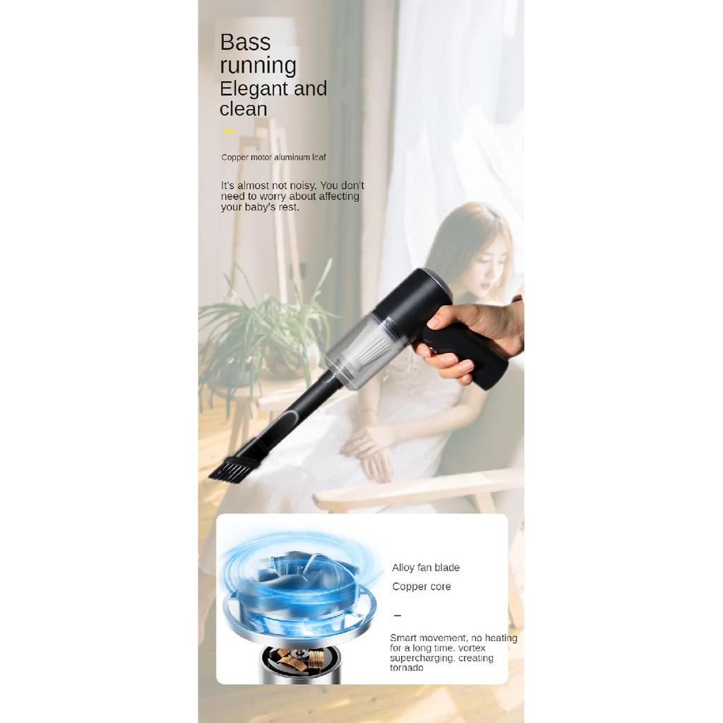 Wireless Car Vacuum Cleaner Portable Handheld Auto Vaccum High power For car/Home Cleaning dual-use Mini Cyclone Vacuum Cleaner