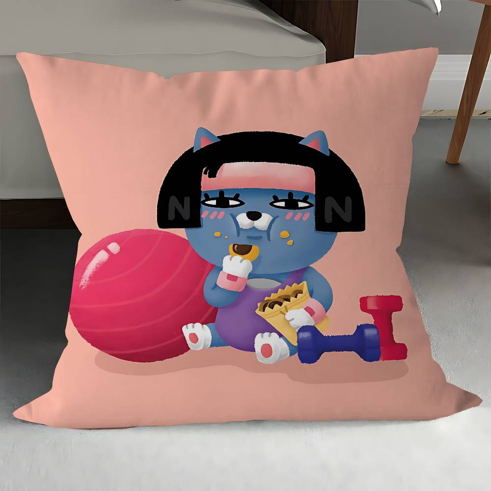 

K-KAKAO F-FRIENDS Pillow Gifts Home Office Furnishings Bedroom Sofa Car Cushion Cover Case 45x45cm 12x12Inch