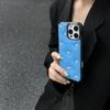 Cool Black Leather 3D Star Phone Case with Lanyard for iPhone 14/15/16 Pro/Pro Max