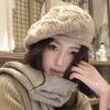 Solid Color Wool Beret Korean Crochet Casual Versatile Bud Hat Women'S Autumn And Winter British Retro Knitted Wool Hat