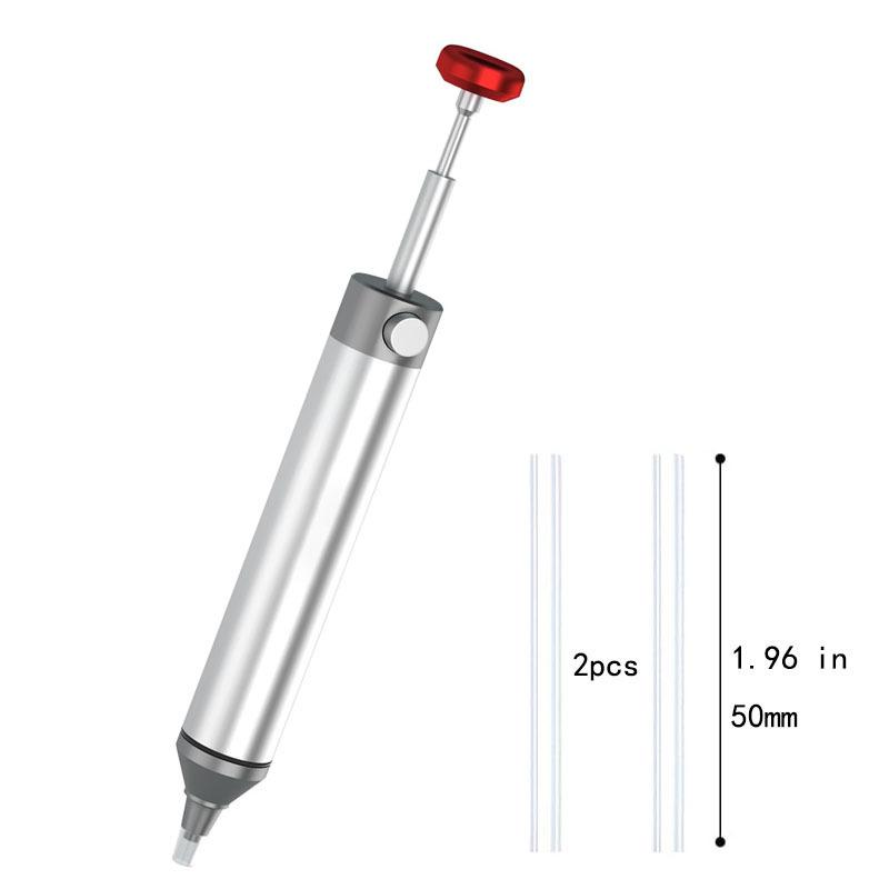 [TL]Solder Sucker No Clog Desoldering Pump For Solder Removing With Replaceable Heat Resistan Silicone Sucking Nozzle