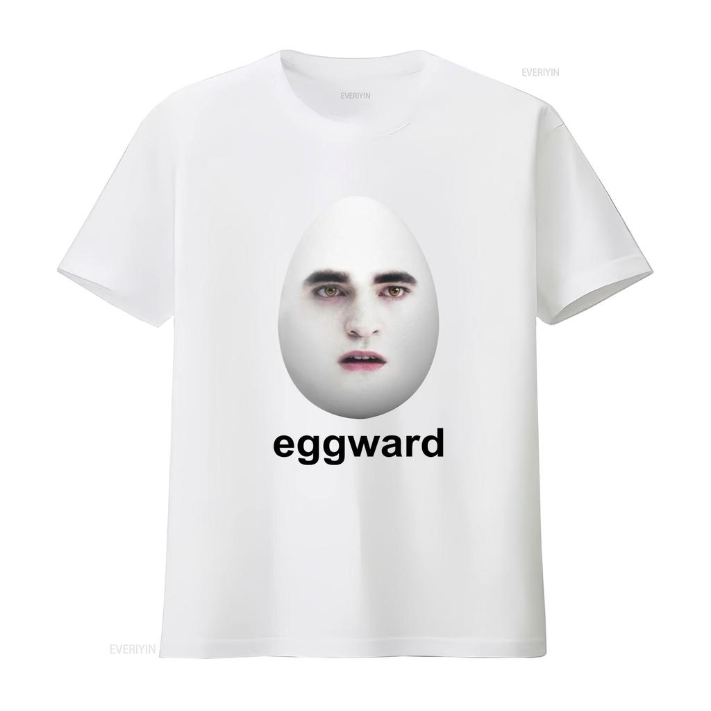 Funny Twilight Meme Edward Egg Face Print Casual T Shirt Vintage Washed Comfortable Slightly Soft Versatile Stylish Graphic