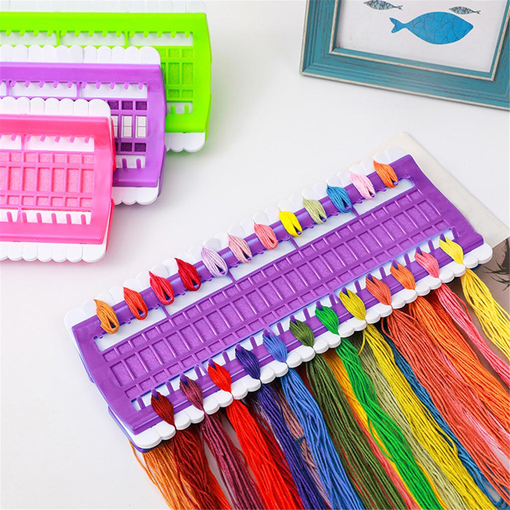 50 Positions Embroidery Thread Organizer Cross Stitch Embroidery Thread Storage Rack Sewing Tools Gifts for Beginners Adults