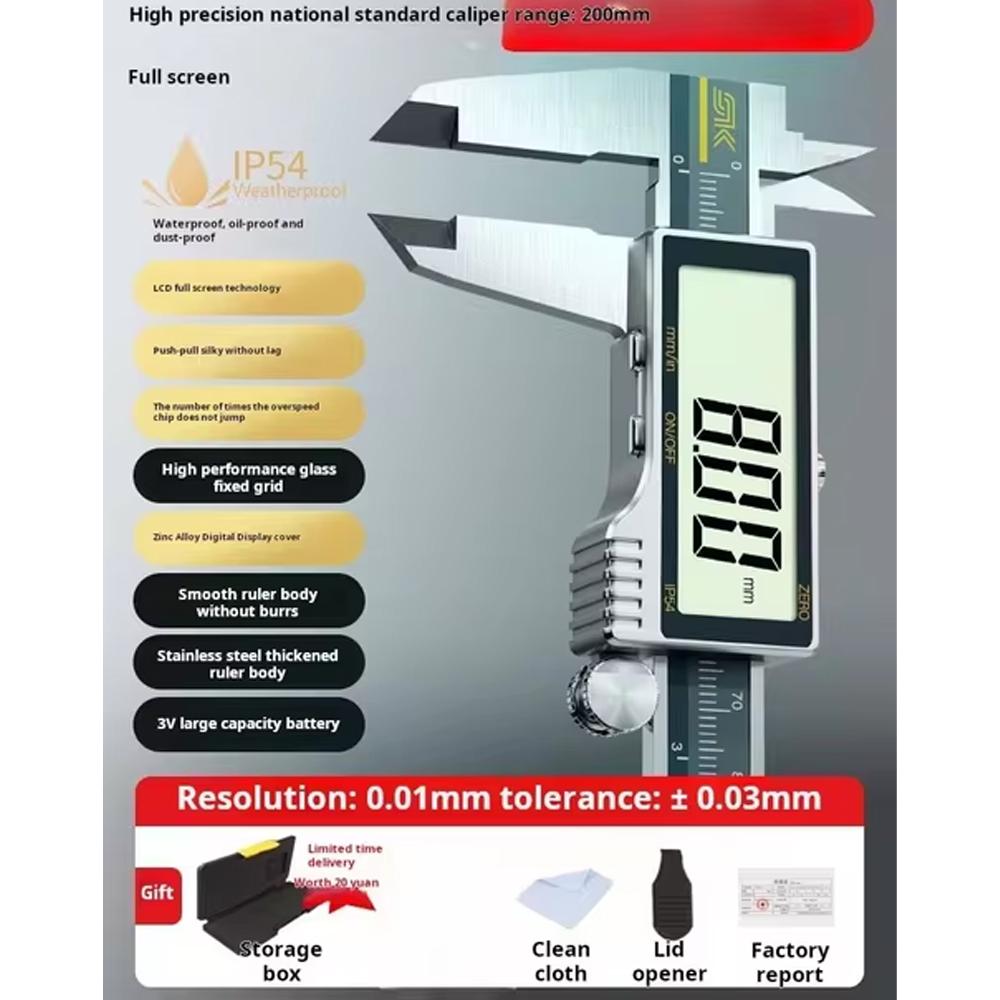 Digital Display Vernier Calipers Digital Display Calipers High Precision Small Electronic Calipers Industrial Edge Calipers Play