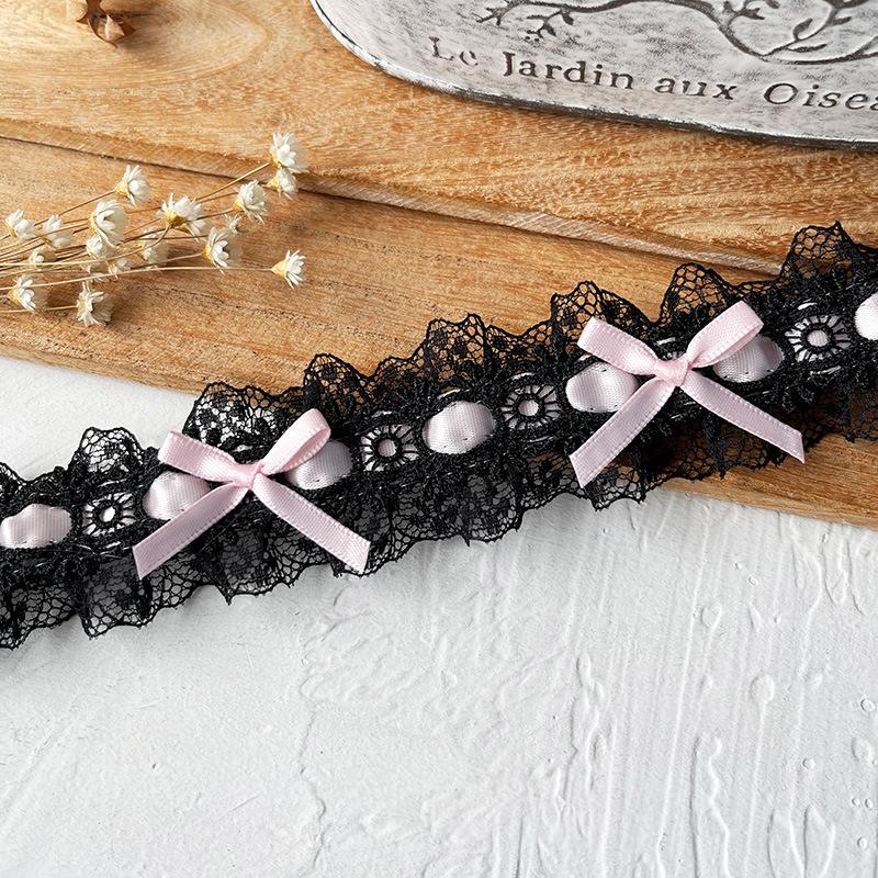 

3/5m Bow Lace Trim French Style Lolita Bow Lace Accessories Itabag DIY Decoration Material Baby Clothes Skirt Hem Clothing Lace 3m